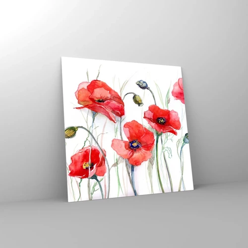 Impression sur verre - Image sur verre - Fleurs polonaises - 70x70 cm