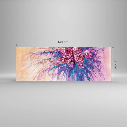 Impression sur verre - Image sur verre - Fontaine aux roses - 140x50 cm