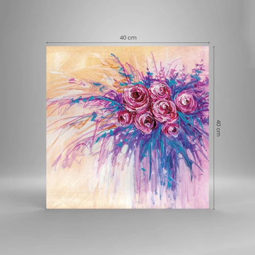 Impression sur verre - Image sur verre - Fontaine aux roses - 40x40 cm