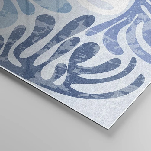 Impression sur verre - Image sur verre - Fougères bleues - 40x40 cm