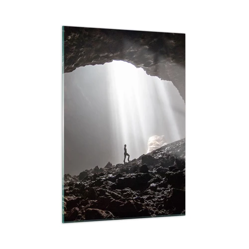 Impression sur verre - Image sur verre - Grotte lumineuse - 50x70 cm