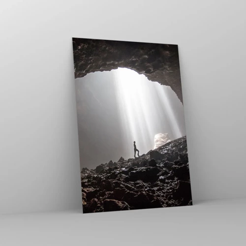 Impression sur verre - Image sur verre - Grotte lumineuse - 70x100 cm