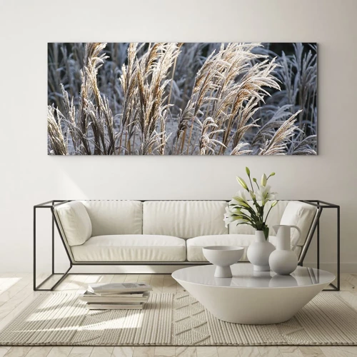 Impression sur verre - Image sur verre - Habillé de givre - 100x40 cm