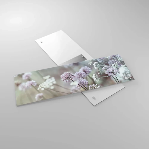 Impression sur verre - Image sur verre - Herbes douces en filigrane - 90x30 cm
