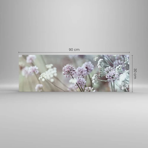 Impression sur verre - Image sur verre - Herbes douces en filigrane - 90x30 cm