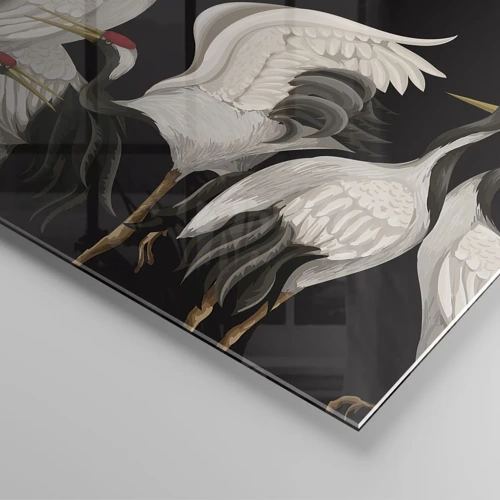 Impression sur verre - Image sur verre - Histoire d'oiseaux - 120x80 cm