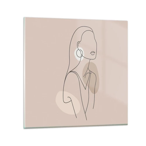 Impression sur verre - Image sur verre - Icone féminin - 40x40 cm