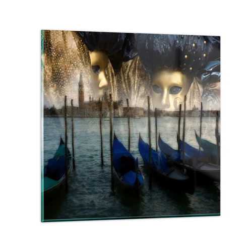 Impression sur verre - Image sur verre - Il est temps de commencer le carnaval - 30x30 cm