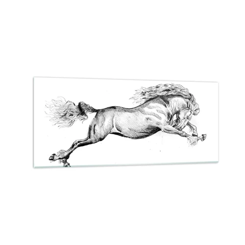 Impression sur verre - Image sur verre - Immortalisé au galop - 120x50 cm