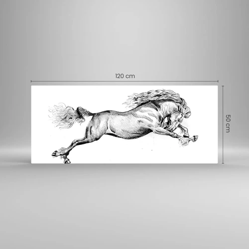 Impression sur verre - Image sur verre - Immortalisé au galop - 120x50 cm