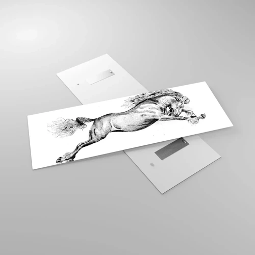 Impression sur verre - Image sur verre - Immortalisé au galop - 140x50 cm