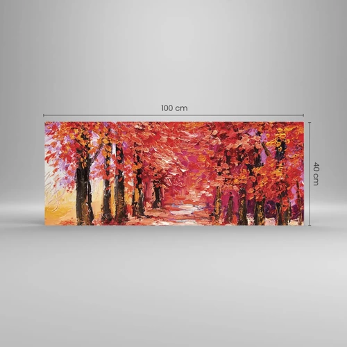 Impression sur verre - Image sur verre - Impression d'automne - 100x40 cm