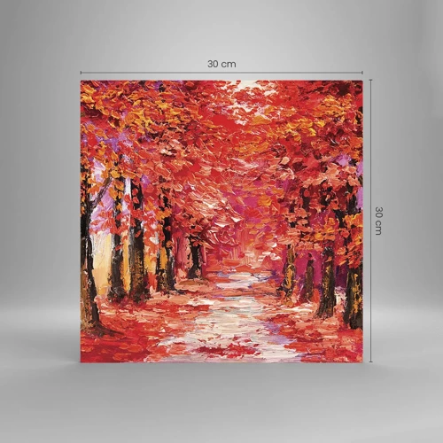 Impression sur verre - Image sur verre - Impression d'automne - 30x30 cm