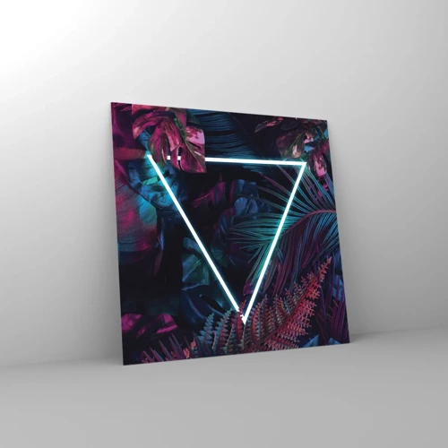 Impression sur verre - Image sur verre - Jardin de style disco - 60x60 cm