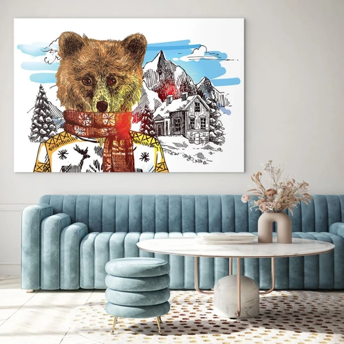 Impression sur verre - Image sur verre - La cabane aux ours - 70x50 cm