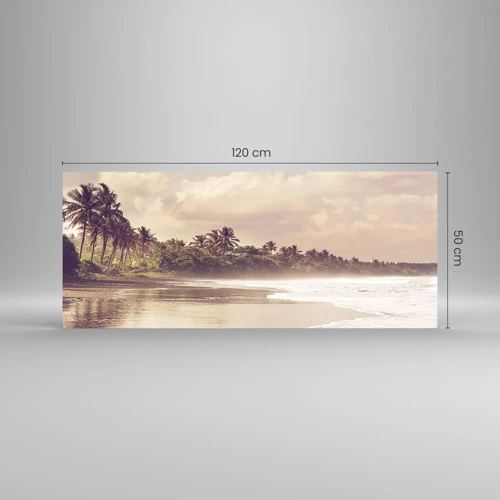 Impression sur verre - Image sur verre - La caresse des vagues - 120x50 cm