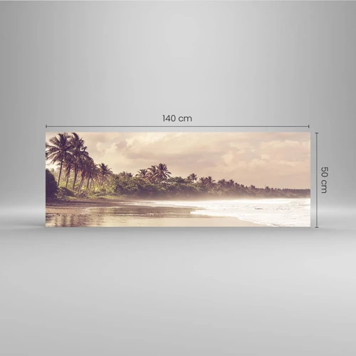 Impression sur verre - Image sur verre - La caresse des vagues - 140x50 cm