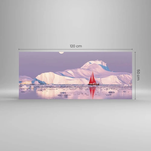 Impression sur verre - Image sur verre - La chaleur de la voile, le froid de la glace - 120x50 cm