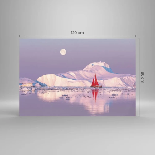 Impression sur verre - Image sur verre - La chaleur de la voile, le froid de la glace - 120x80 cm