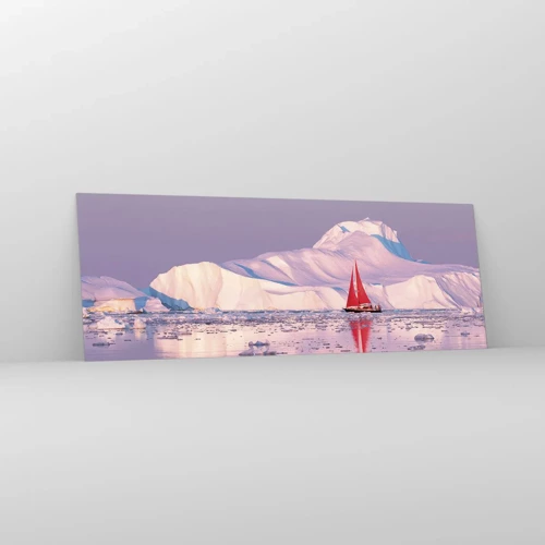 Impression sur verre - Image sur verre - La chaleur de la voile, le froid de la glace - 140x50 cm