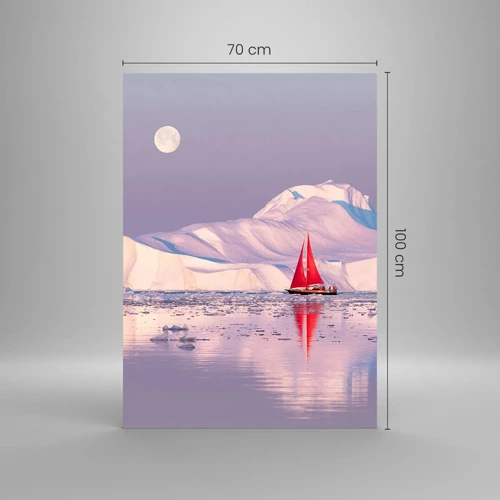 Impression sur verre - Image sur verre - La chaleur de la voile, le froid de la glace - 70x100 cm