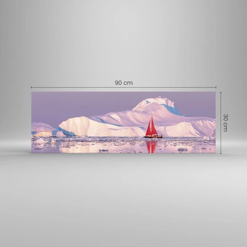 Impression sur verre - Image sur verre - La chaleur de la voile, le froid de la glace - 90x30 cm