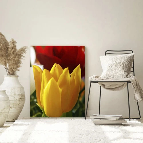 Impression sur verre - Image sur verre - La fièvre des tulipes - 50x70 cm