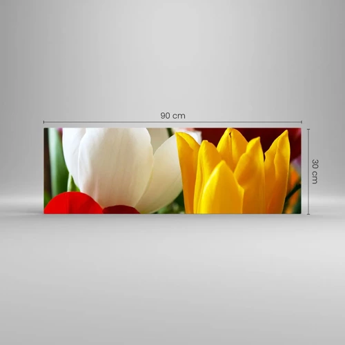 Impression sur verre - Image sur verre - La fièvre des tulipes - 90x30 cm