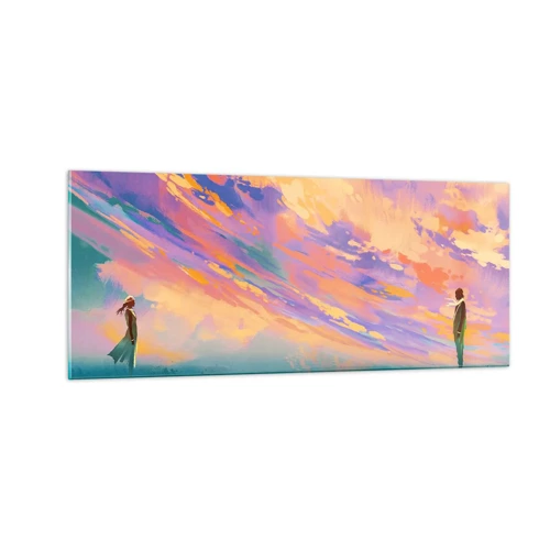 Impression sur verre - Image sur verre - La force d'attraction - 100x40 cm