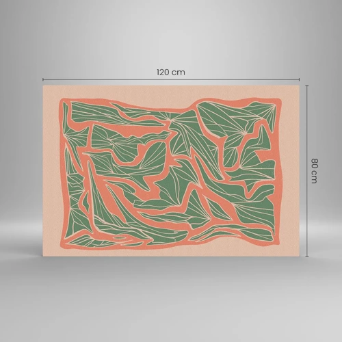 Impression sur verre - Image sur verre - La lutte entre le corail et la verdure - 120x80 cm