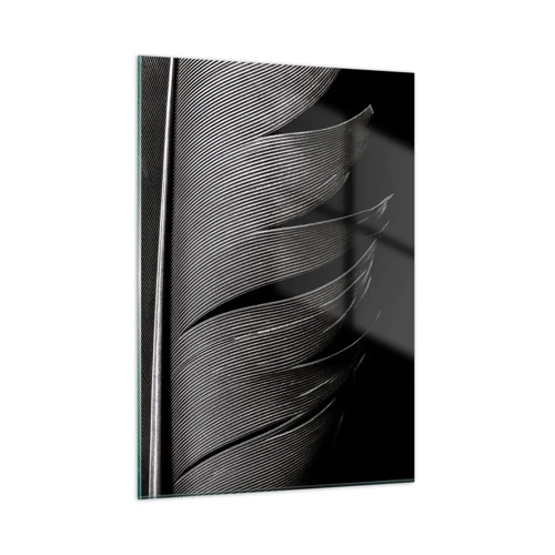 Impression sur verre - Image sur verre - La plume – un design magnifique - 50x70 cm