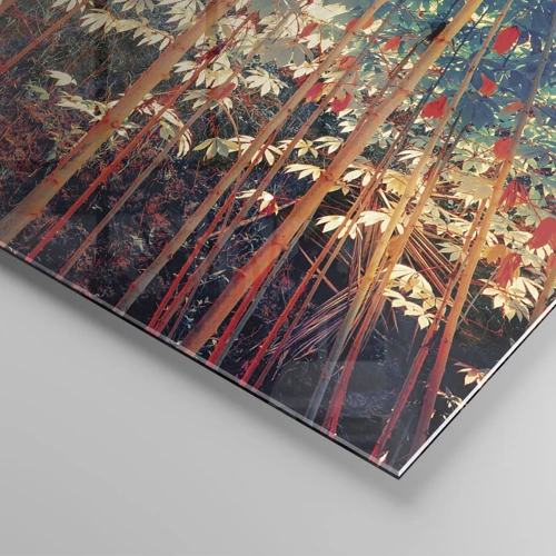 Impression sur verre - Image sur verre - La vie secrète des feuilles - 120x50 cm