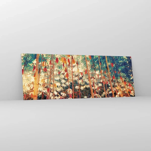 Impression sur verre - Image sur verre - La vie secrète des feuilles - 140x50 cm