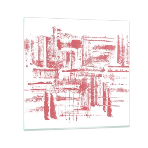 Impression sur verre - Image sur verre - La ville rouge - 30x30 cm