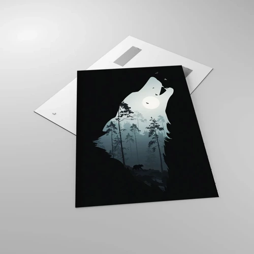 Impression sur verre - Image sur verre - La voix de nuit de la forêt - 70x100 cm