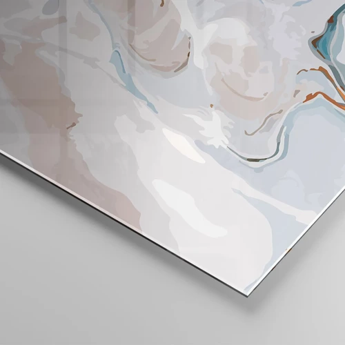 Impression sur verre - Image sur verre - Le bleu serpente sous le blanc - 140x50 cm