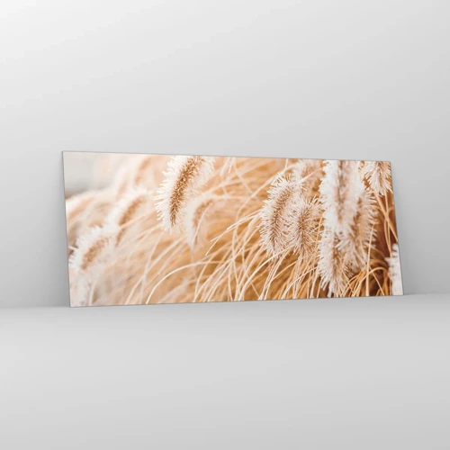 Impression sur verre - Image sur verre - Le bruissement doré de l'herbe - 100x40 cm