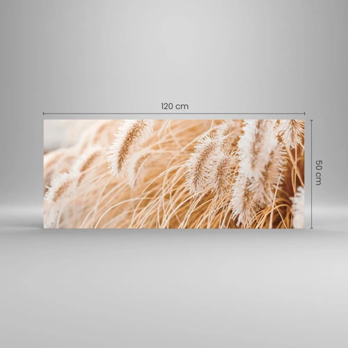 Impression sur verre - Image sur verre - Le bruissement doré de l'herbe - 120x50 cm