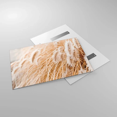 Impression sur verre - Image sur verre - Le bruissement doré de l'herbe - 120x80 cm