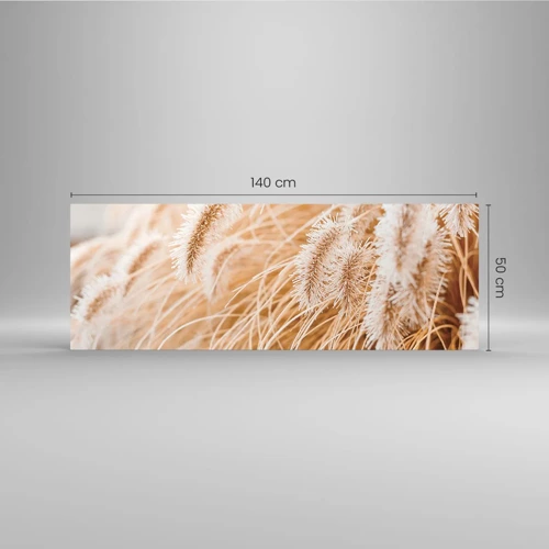 Impression sur verre - Image sur verre - Le bruissement doré de l'herbe - 140x50 cm