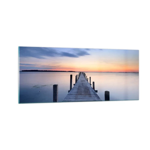 Impression sur verre - Image sur verre - Le calme d'un crépuscule serein - 100x40 cm