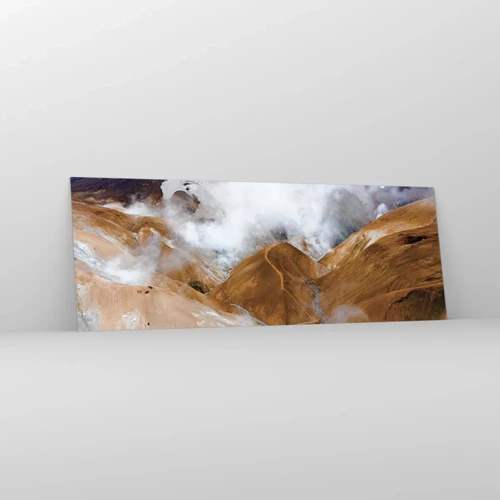 Impression sur verre - Image sur verre - Le charme brut de l'Islande - 140x50 cm