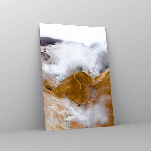 Impression sur verre - Image sur verre - Le charme brut de l'Islande - 50x70 cm