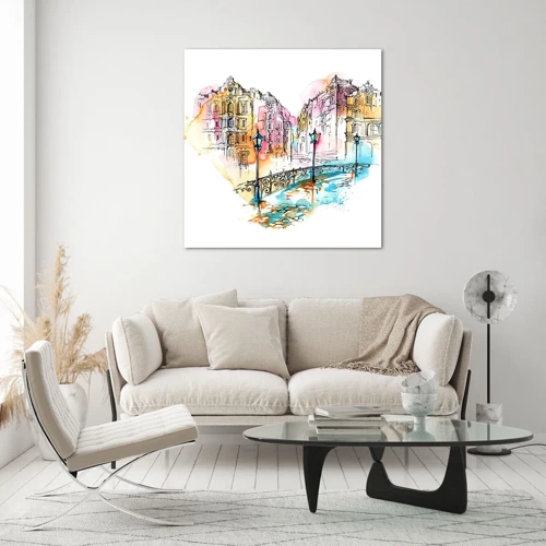 Impression sur verre - Image sur verre - Le coeur de la ville - 30x30 cm