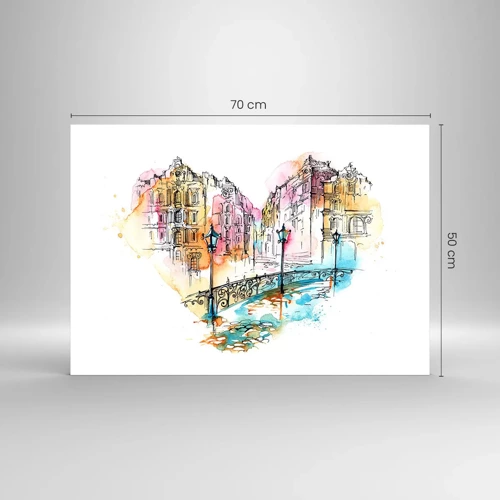 Impression sur verre - Image sur verre - Le coeur de la ville - 70x50 cm