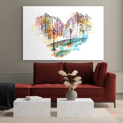 Impression sur verre - Image sur verre - Le coeur de la ville - 70x50 cm