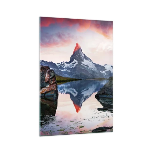 Impression sur verre - Image sur verre - Le coeur des montagnes est chaud - 70x100 cm
