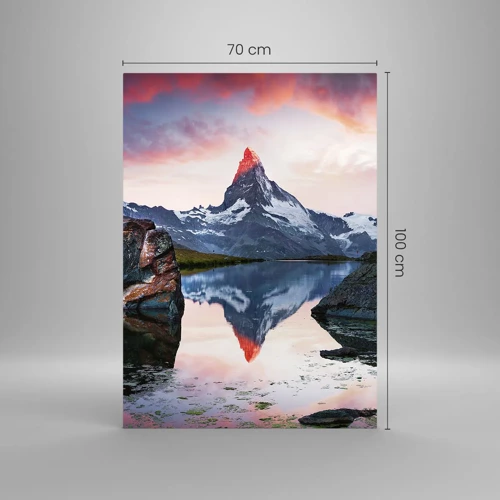 Impression sur verre - Image sur verre - Le coeur des montagnes est chaud - 70x100 cm