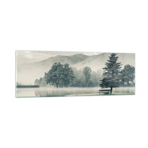 Impression sur verre - Image sur verre - Le lac dort encore - 90x30 cm