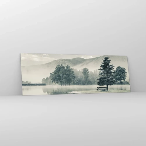 Impression sur verre - Image sur verre - Le lac dort encore - 90x30 cm